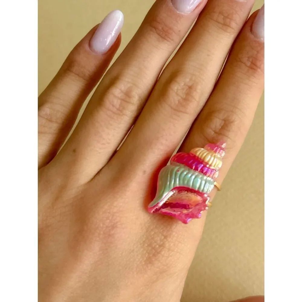 Colorful Seashell Ring #2608 - Picture 4 of 5